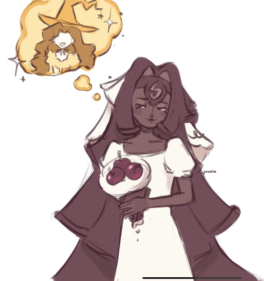 black forest cookie and the witch (cookie run and 1 more) drawn by jessiejoobie