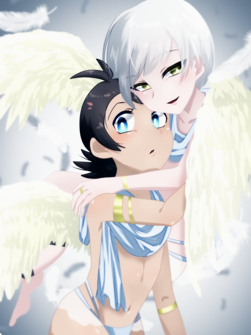 goh and horace (pokemon and 1 more) drawn by kumisippo