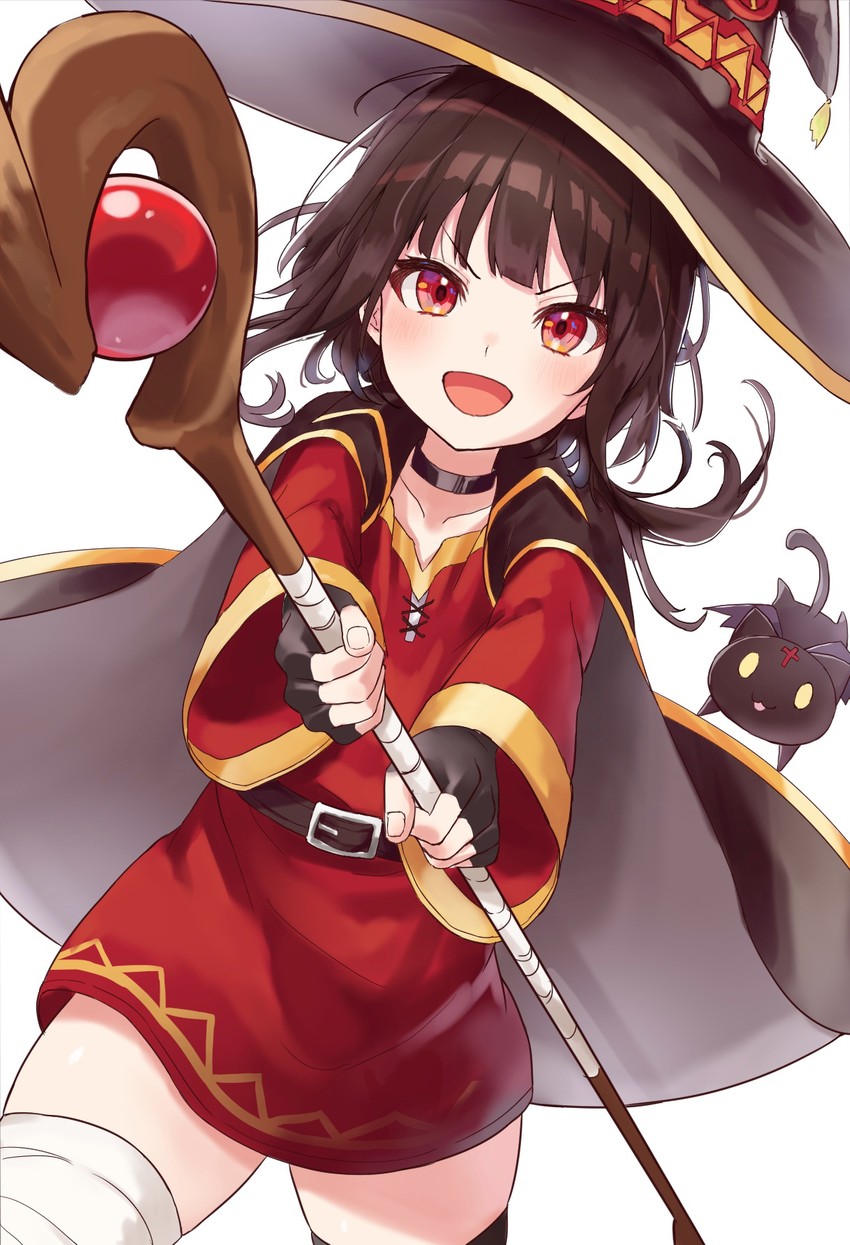 megumin and chomusuke (kono subarashii sekai ni shukufuku wo!) drawn by naruse_u