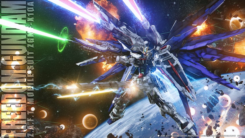 freedom gundam (gundam and 1 more) drawn by lolicon_(lolicon42051636)
