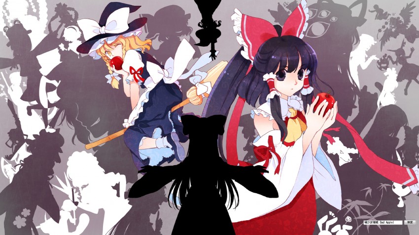 hakurei reimu, kirisame marisa, remilia scarlet, flandre scarlet, izayoi sakuya, and 23 more (touhou) drawn by hakoiri_nekohime