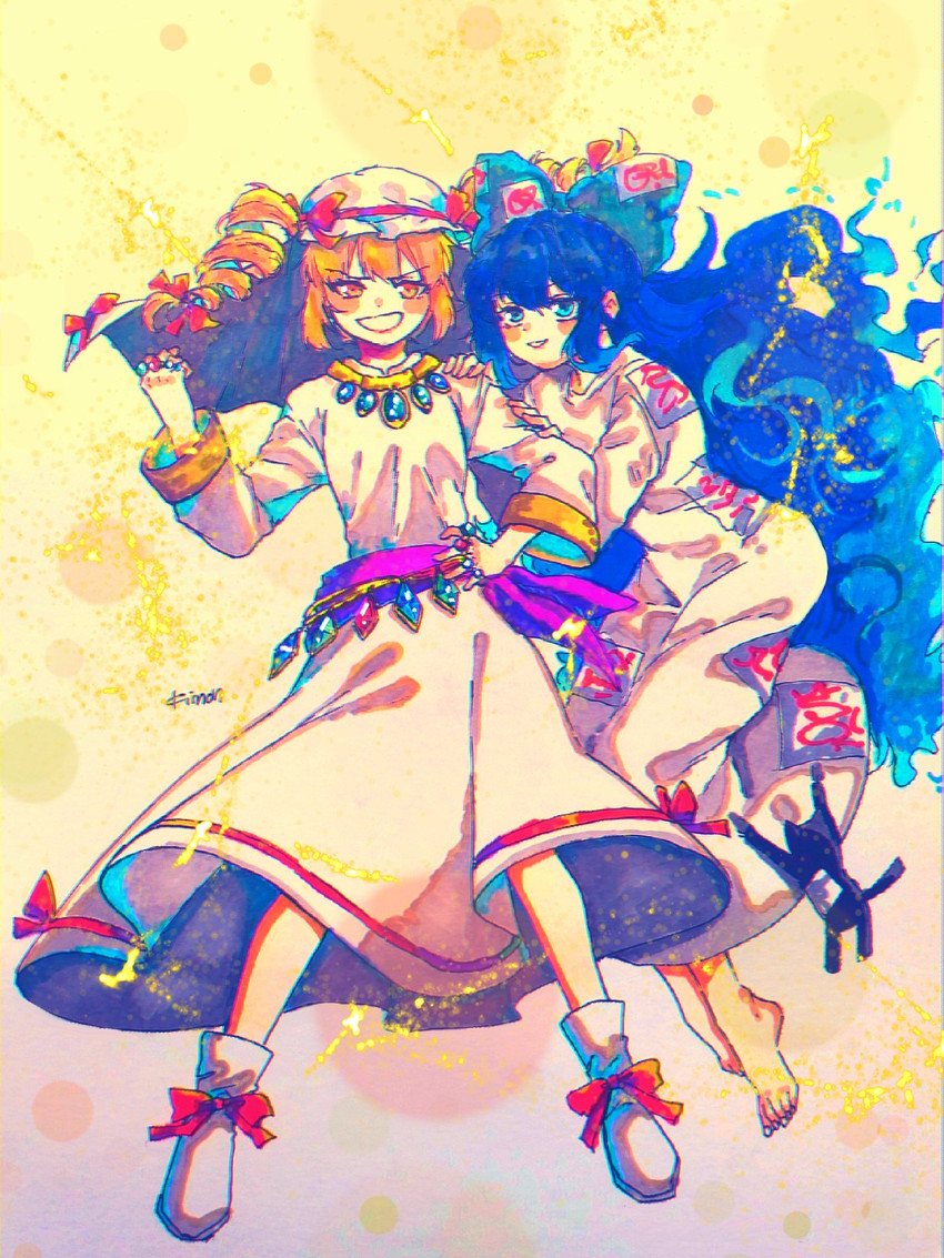 yorigami shion and yorigami jo'on (touhou and 1 more) drawn by kimon_102