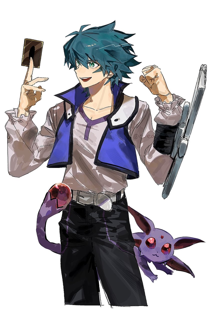 johan andersen and crystal beast ruby carbuncle (yu-gi-oh! and 1 more) drawn by thunder_daifuku