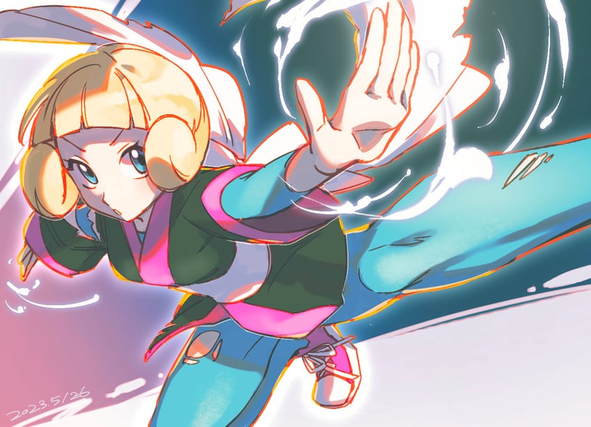 greta (pokemon and 2 more) drawn by kado_51