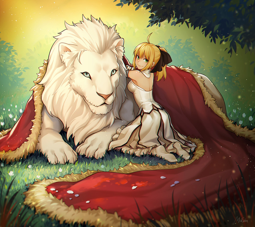 artoria pendragon and saber lily (fate and 1 more) drawn by masin0201