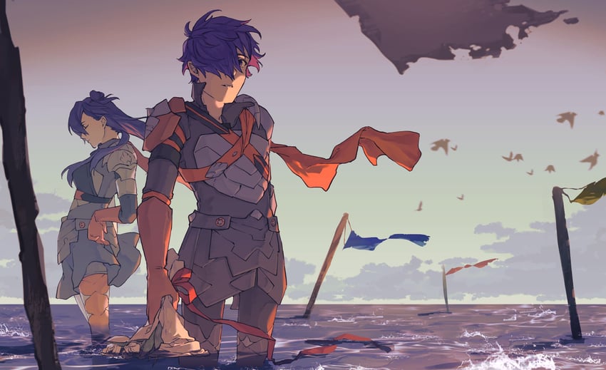 female shez and male shez (fire emblem and 2 more) drawn by saneyoshiii7