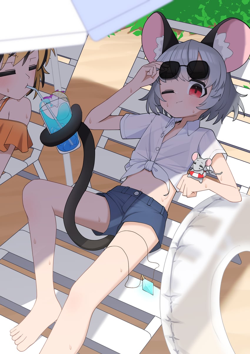 nazrin and toramaru shou (touhou) drawn by asakura_haru