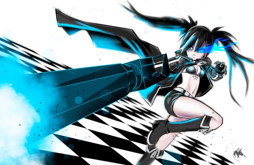 black rock shooter (black rock shooter) drawn by radiant-grey