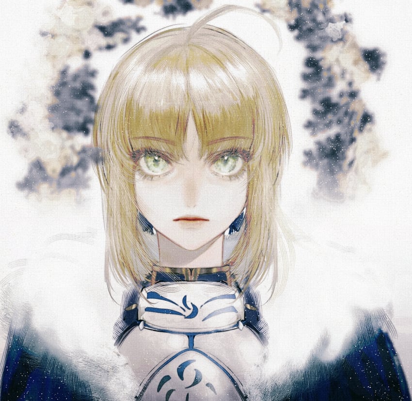 artoria pendragon and saber (fate and 2 more) drawn by f3000_kiara