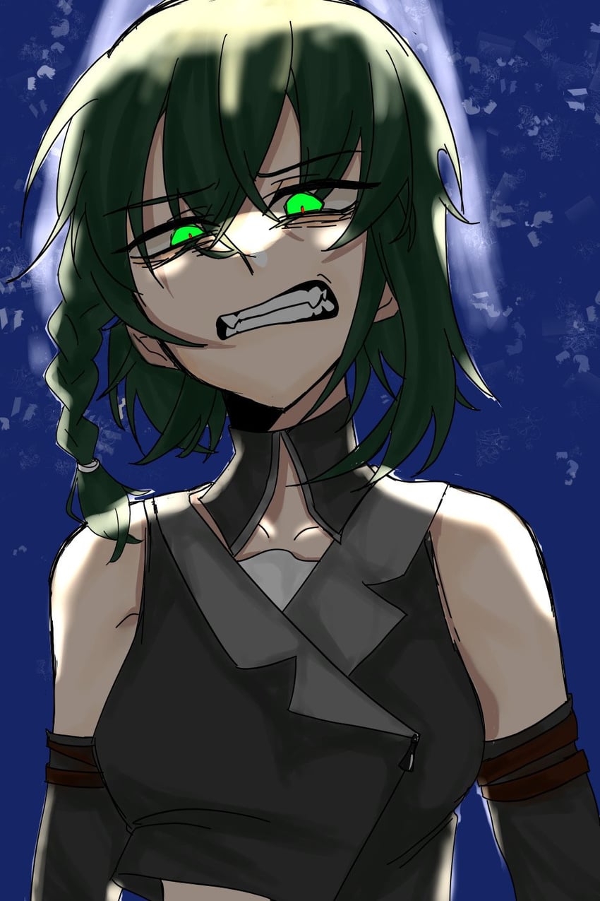 gumi and nemesis sudou (vocaloid and 2 more) drawn by ratchetlovelove