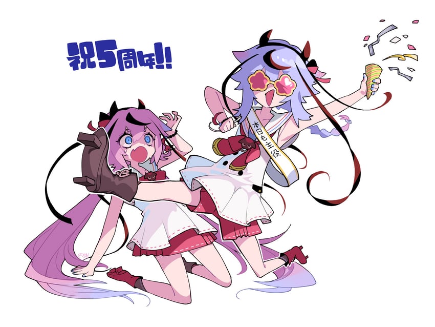 meika hime and meika mikoto (vocaloid and 1 more) drawn by marutsubo