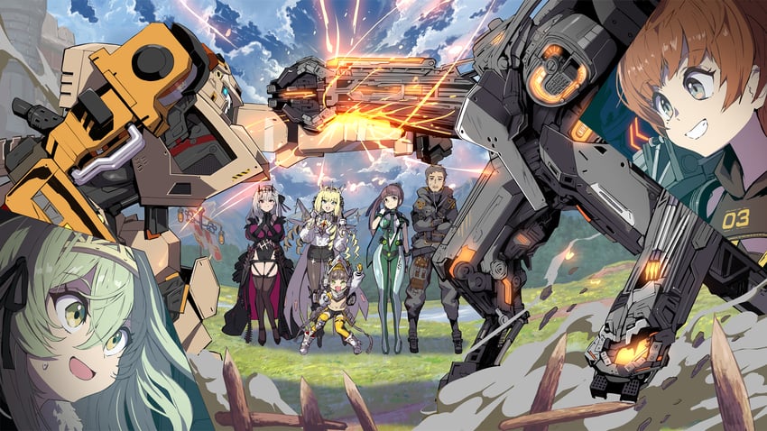 eve, modernia, crown, kilo, chime, and 4 more (goddess of victory: nikke and 2 more) drawn by syope