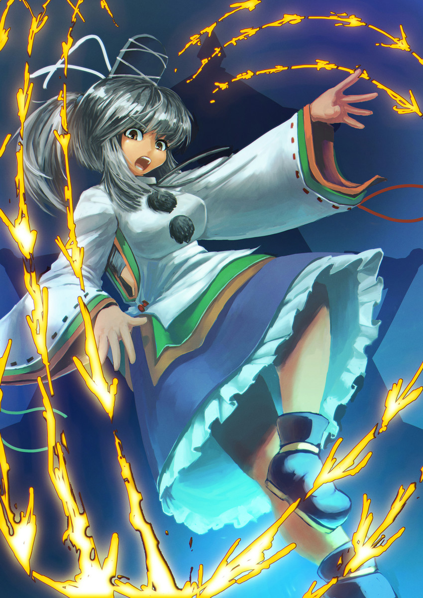 mononobe no futo (touhou) drawn by anchors_(mono_eye_os)