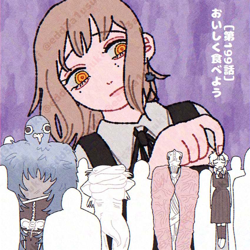 fami, falling devil, famine devil, fake chainsaw man, and guillotine devil (chainsaw man) drawn by usuki_(edd3a1usuki)