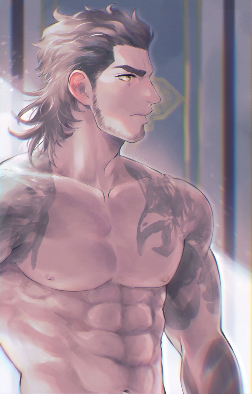 gladiolus amicitia (final fantasy and 1 more) drawn by koro_mma