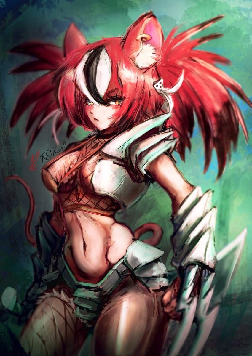 hakos baelz and predator (hololive and 2 more) drawn by the_solid_prison