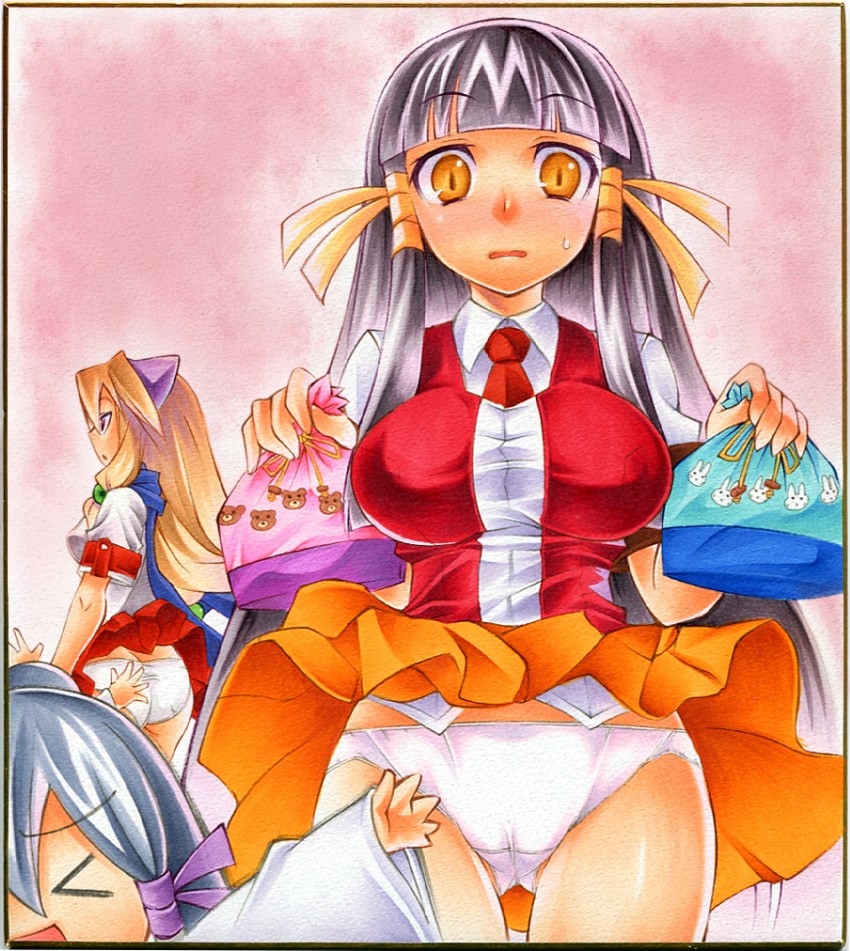 kasuga maori, inuwaka akane, kasuga koito, and kasuga kouta (arcana heart and 1 more) drawn by calnarsa