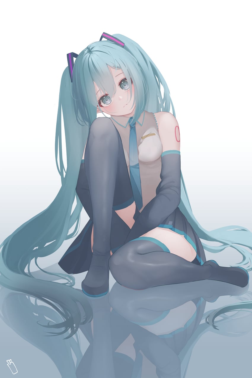 hatsune miku (vocaloid) drawn by tachibana_shiori_(suica_112)