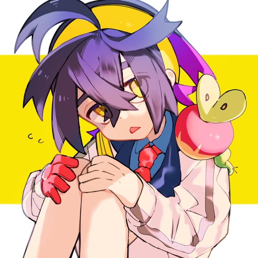 kieran and applin (pokemon and 1 more) drawn by anon_qwat