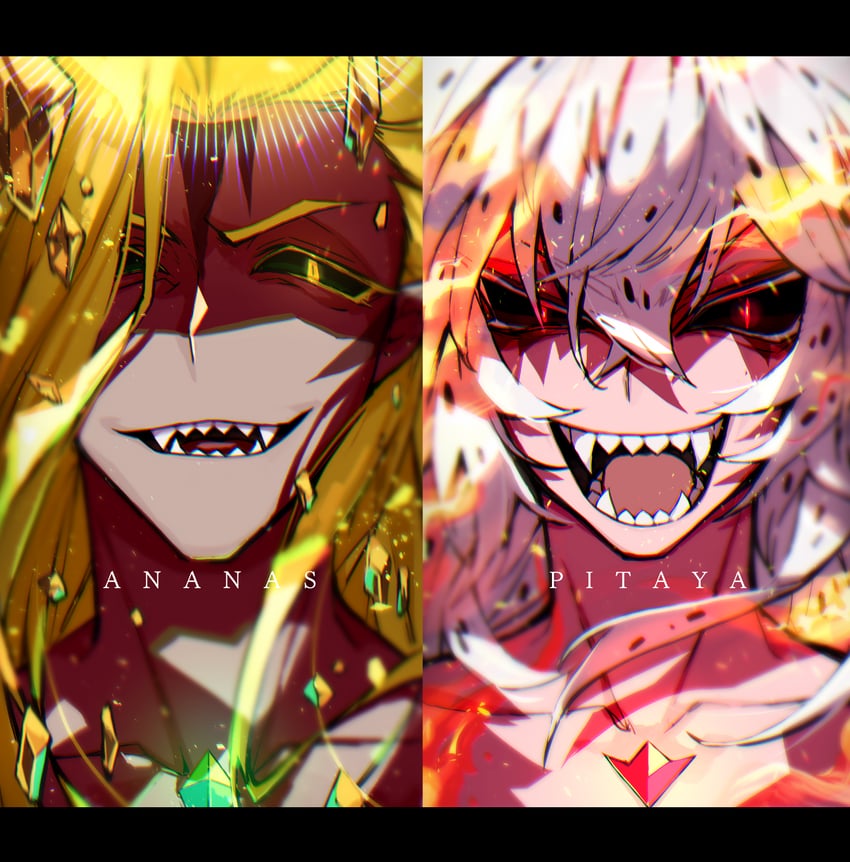 pitaya dragon cookie and ananas dragon cookie (cookie run and 1 more) drawn by k4m