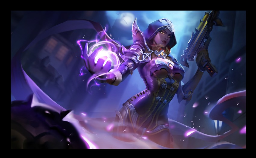 sombra and demon hunter sombra (overwatch and 4 more) drawn by han_ji
