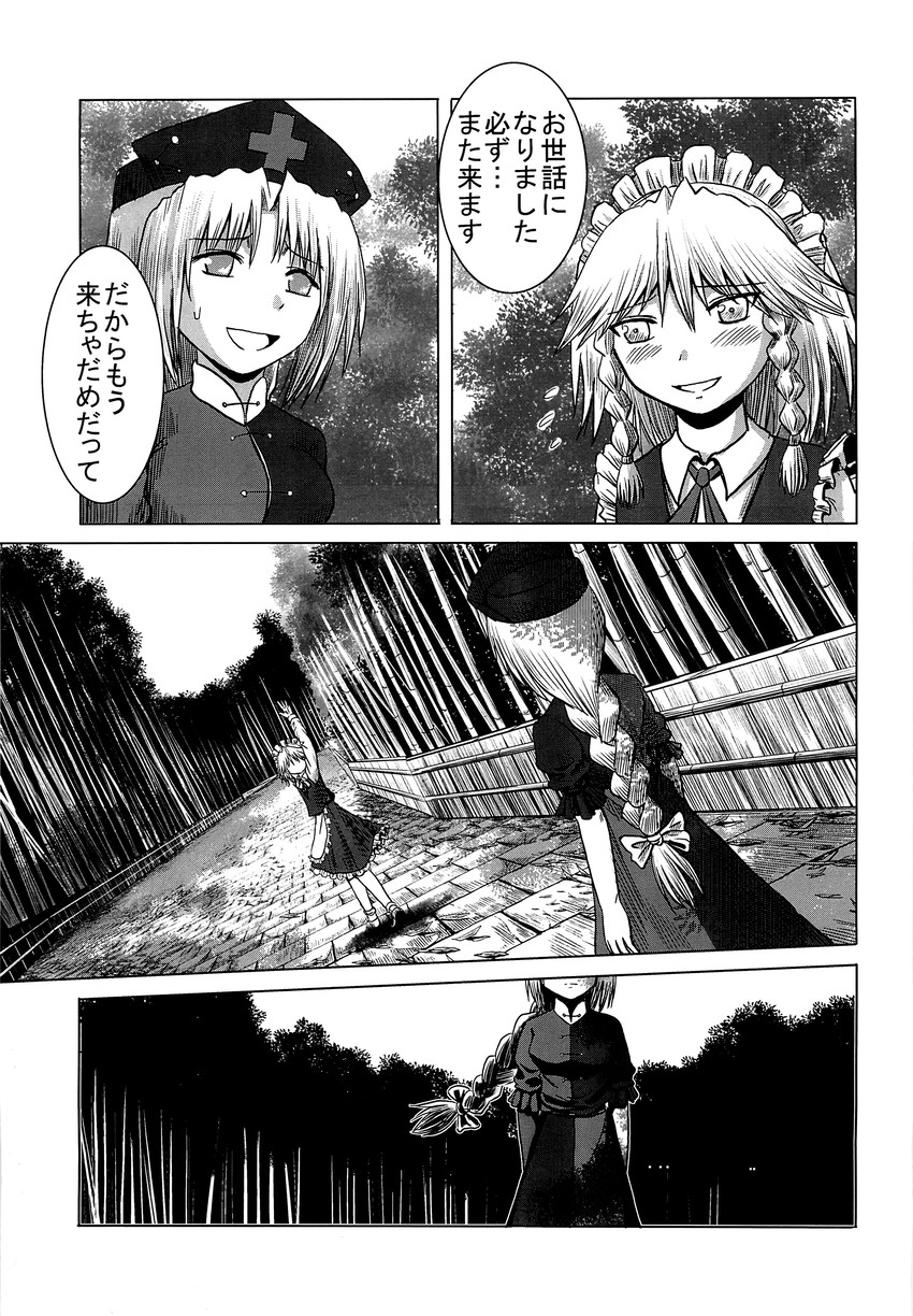 izayoi sakuya and yagokoro eirin (touhou) drawn by bomber_grape