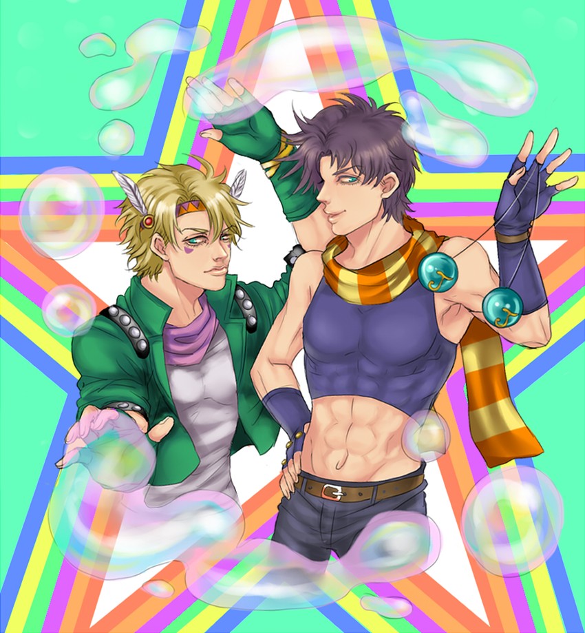 joseph joestar and caesar anthonio zeppeli (jojo no kimyou na bouken and 1 more) drawn by wriny199443