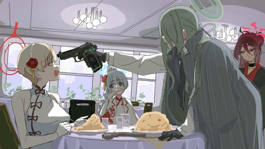 reijo, marina, cherino, and mina (blue archive and 1 more) drawn by clich51368861