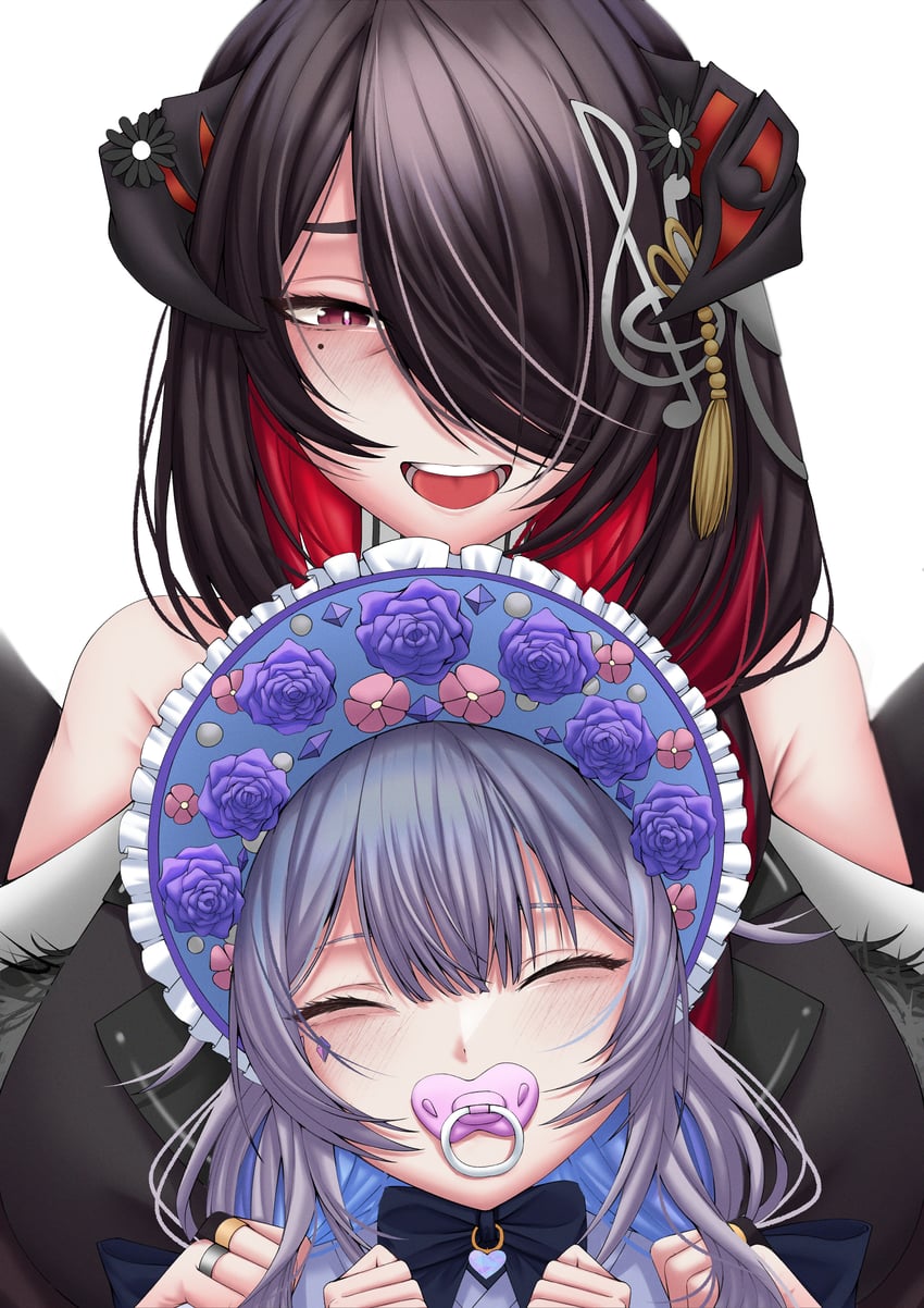 koseki bijou and mamarissa (hololive and 1 more) drawn by takodragonn