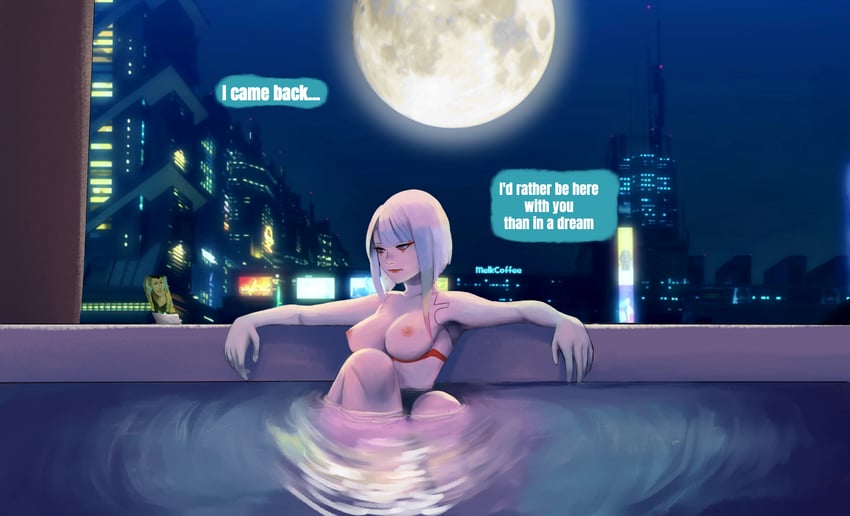 lucy and david martinez (cyberpunk and 1 more) drawn by melkcoffee