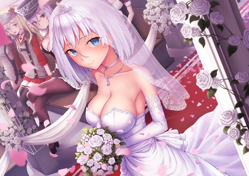 prinz eugen, graf zeppelin, admiral hipper, tirpitz, and koenigsberg (azur lane) drawn by ryuudog