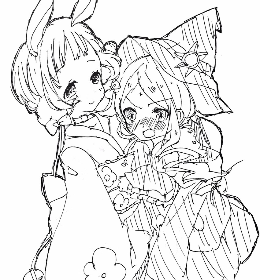 gekokujou hana and mana (mahou shoujo ikusei keikaku and 1 more) drawn by micro_(micronm)