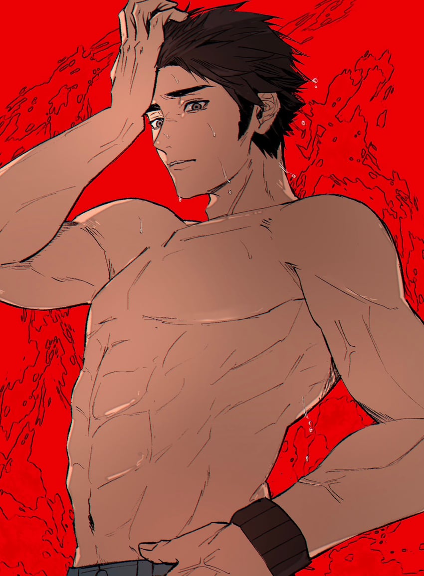 red (pokemon and 1 more) drawn by sinm_i
