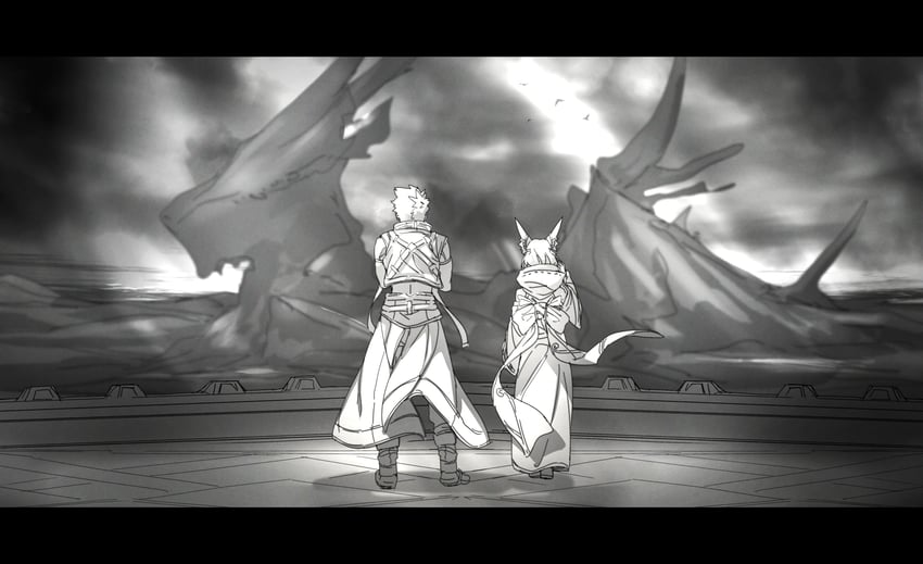nia and rex (xenoblade chronicles and 2 more) drawn by poteto_(potetosarada123)