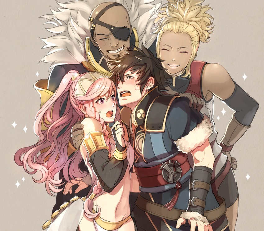 olivia, lon'qu, flavia, and basilio (fire emblem and 1 more) drawn by kitte_(hujikoru)