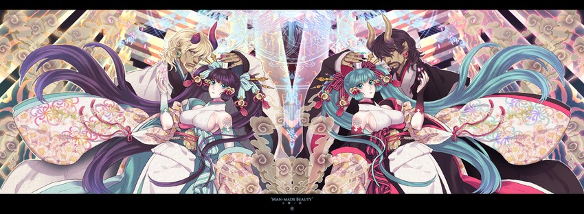hatsune miku (original and 1 more) drawn by nika