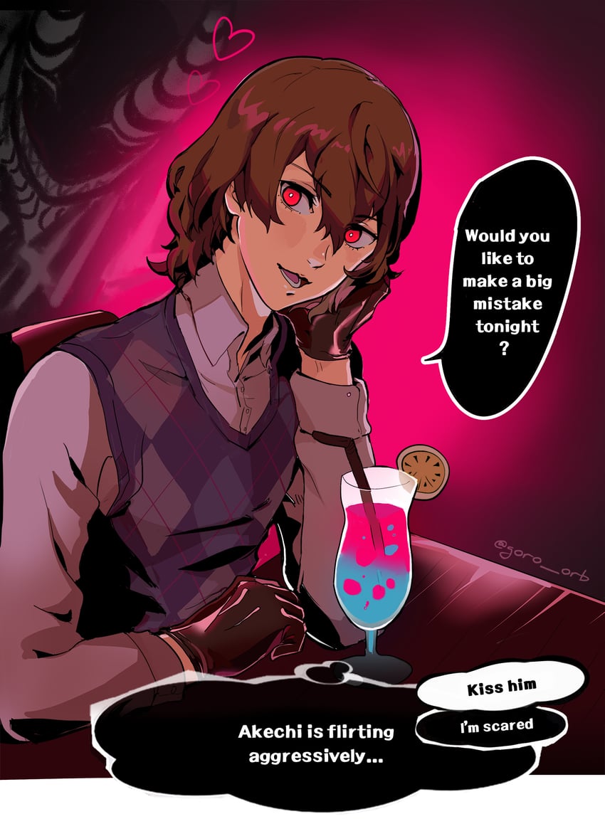 akechi gorou and loki (persona and 2 more) drawn by goro_orb