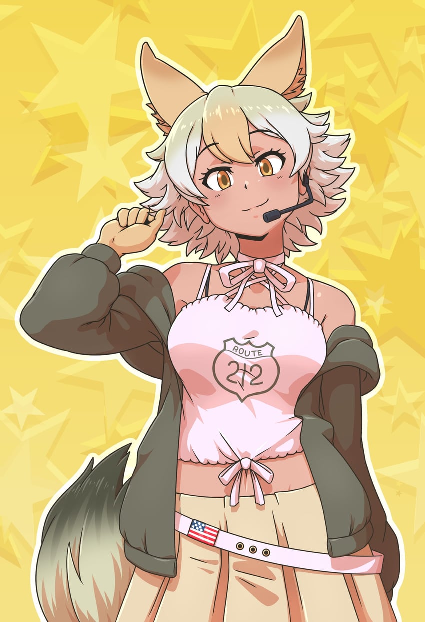 coyote (kemono friends and 1 more) drawn by acesrulez