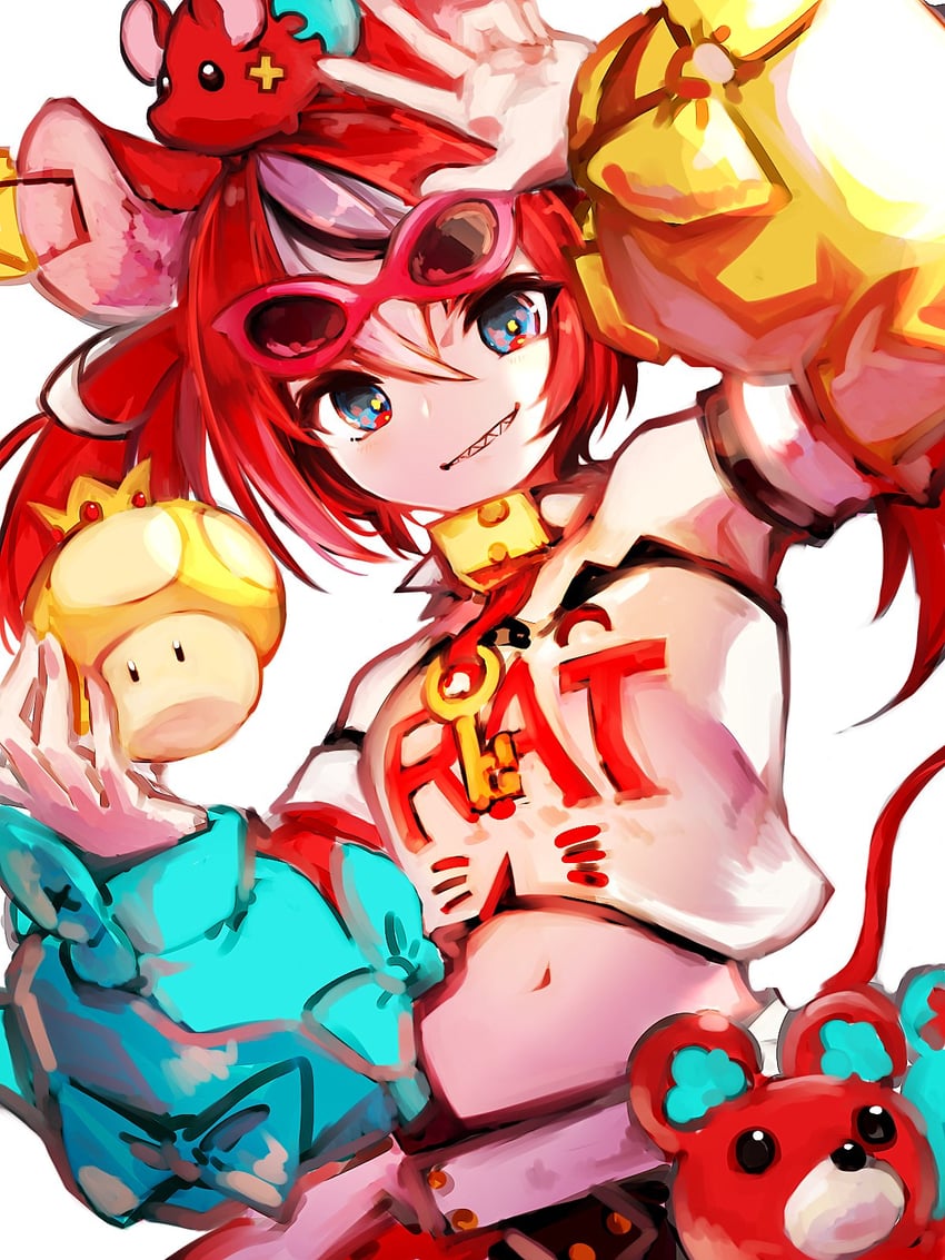 hakos baelz and mr. squeaks (hololive and 3 more) drawn by hashiguma