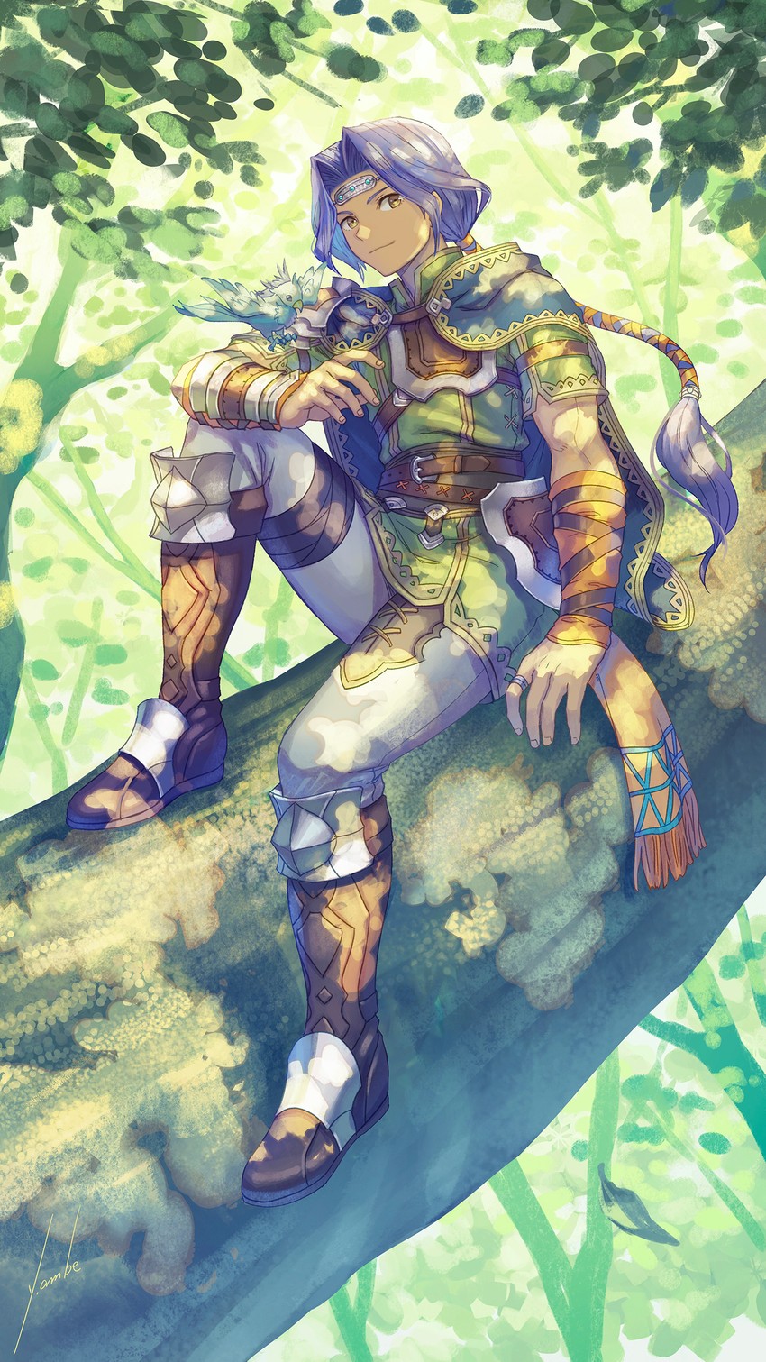 hawkeye (seiken densetsu and 1 more) drawn by anbe_yoshirou