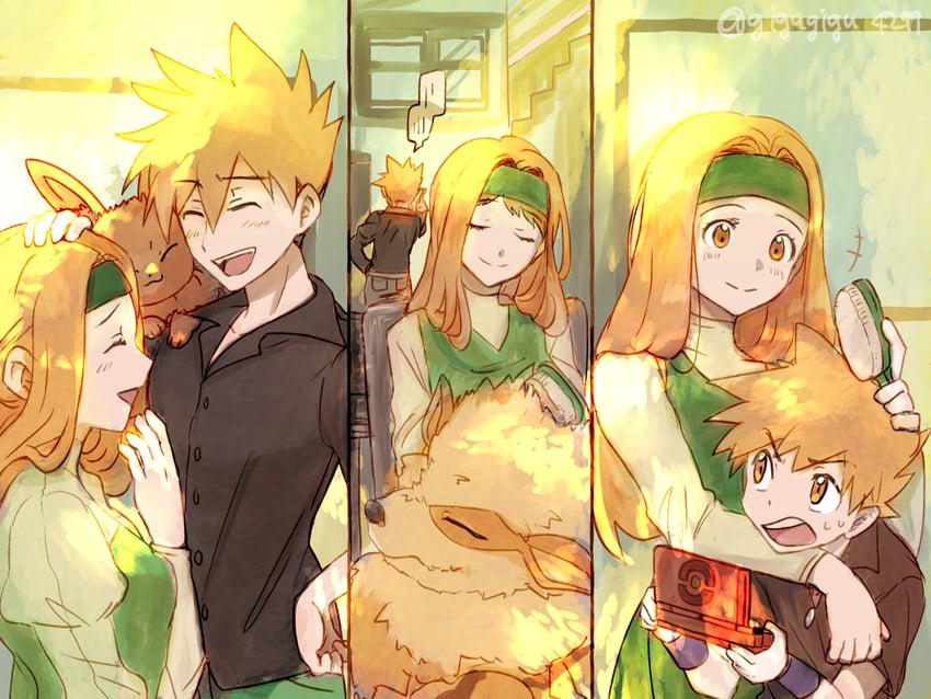 eevee, blue oak, arcanine, and daisy oak (pokemon and 3 more) drawn by gigu_(gcsg8448)