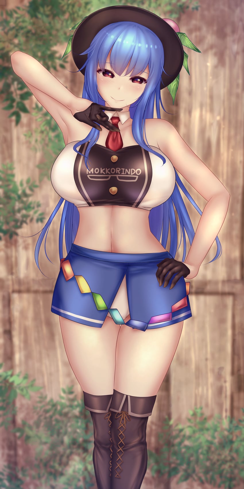hinanawi tenshi (touhou) drawn by shounen_(hogehoge)