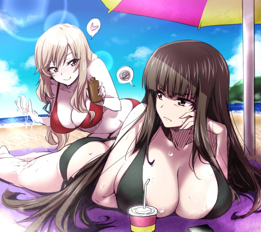 nishizumi shiho and shimada chiyo (girls und panzer) drawn by nakahira_guy