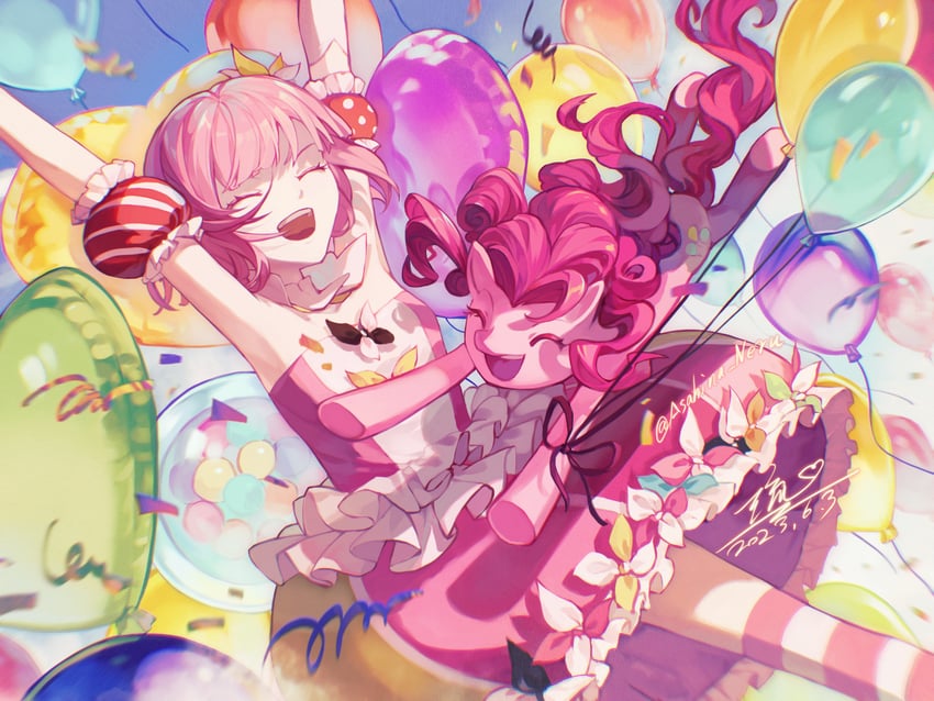 ootori emu and pinkie pie (project sekai and 2 more) drawn by ryuh_(asahina_neru)