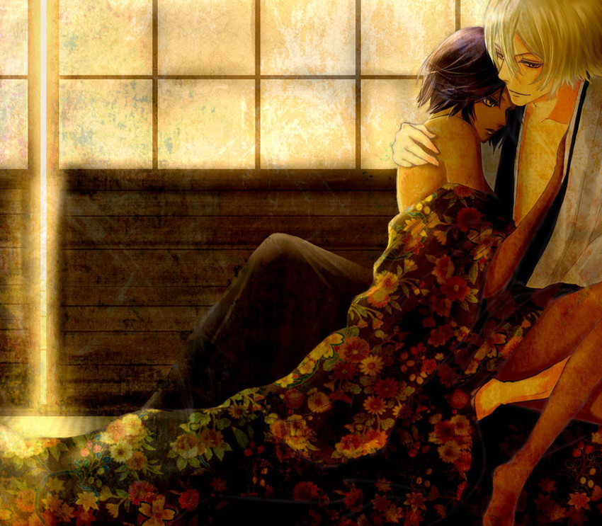 shihouin yoruichi and urahara kisuke (bleach) drawn by maboroshi