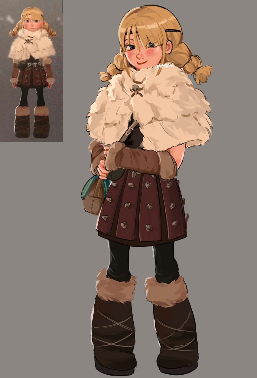 astrid hofferson (how to train your dragon) drawn by httyd43