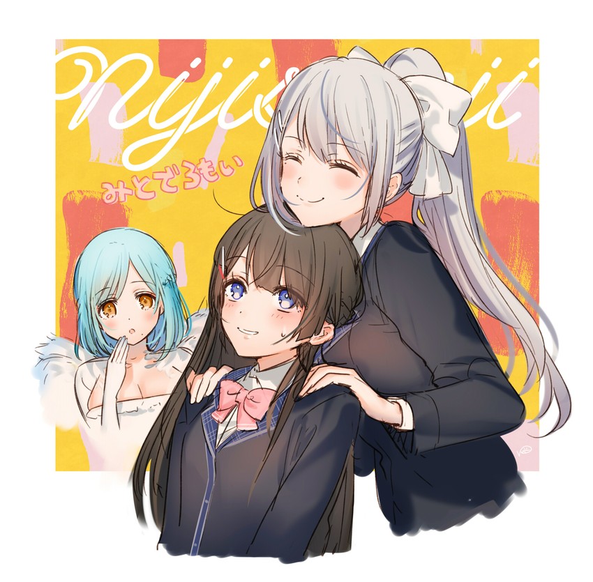 tsukino mito, higuchi kaede, and moira (nijisanji) drawn by kippu