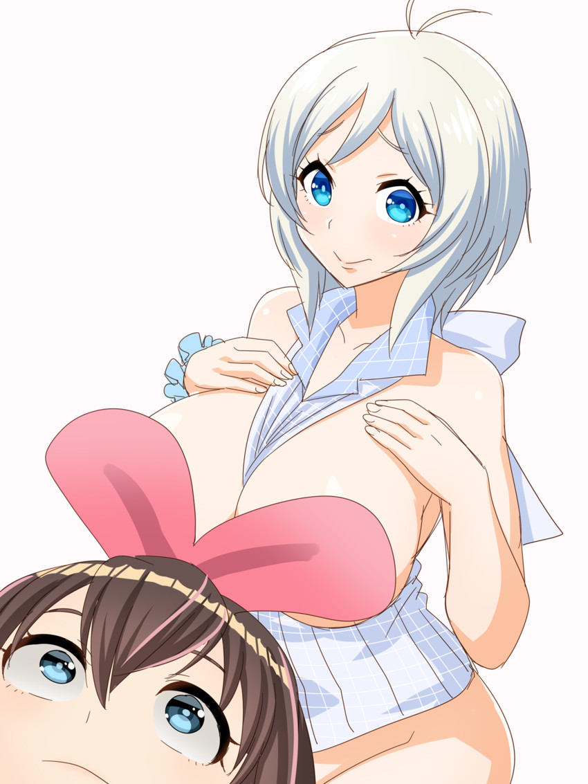 kizuna ai and dennou shoujo siro (.live and 1 more) drawn by maeda_r44