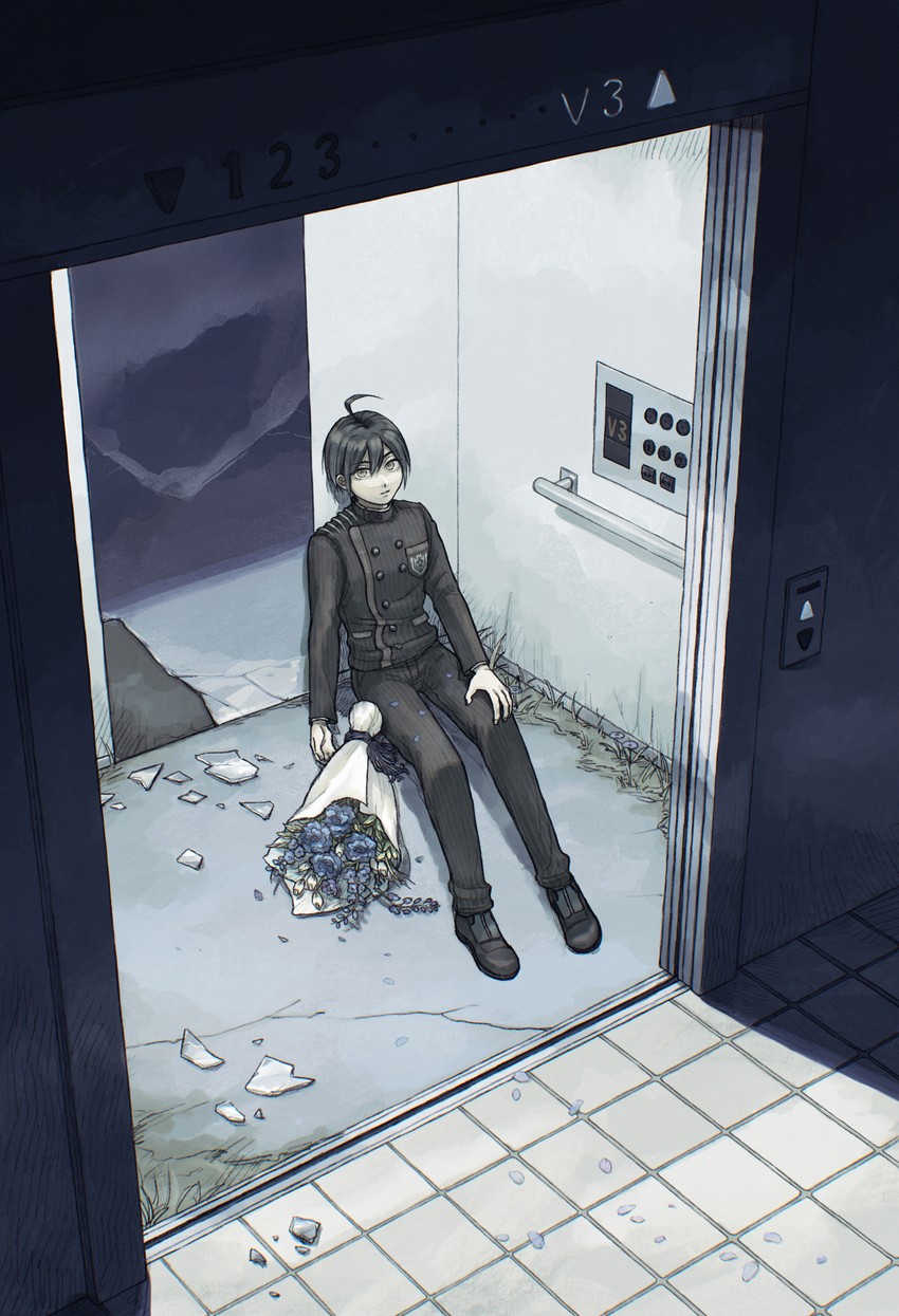 saihara shuichi (danganronpa and 1 more) drawn by kudo_(kddrv3)