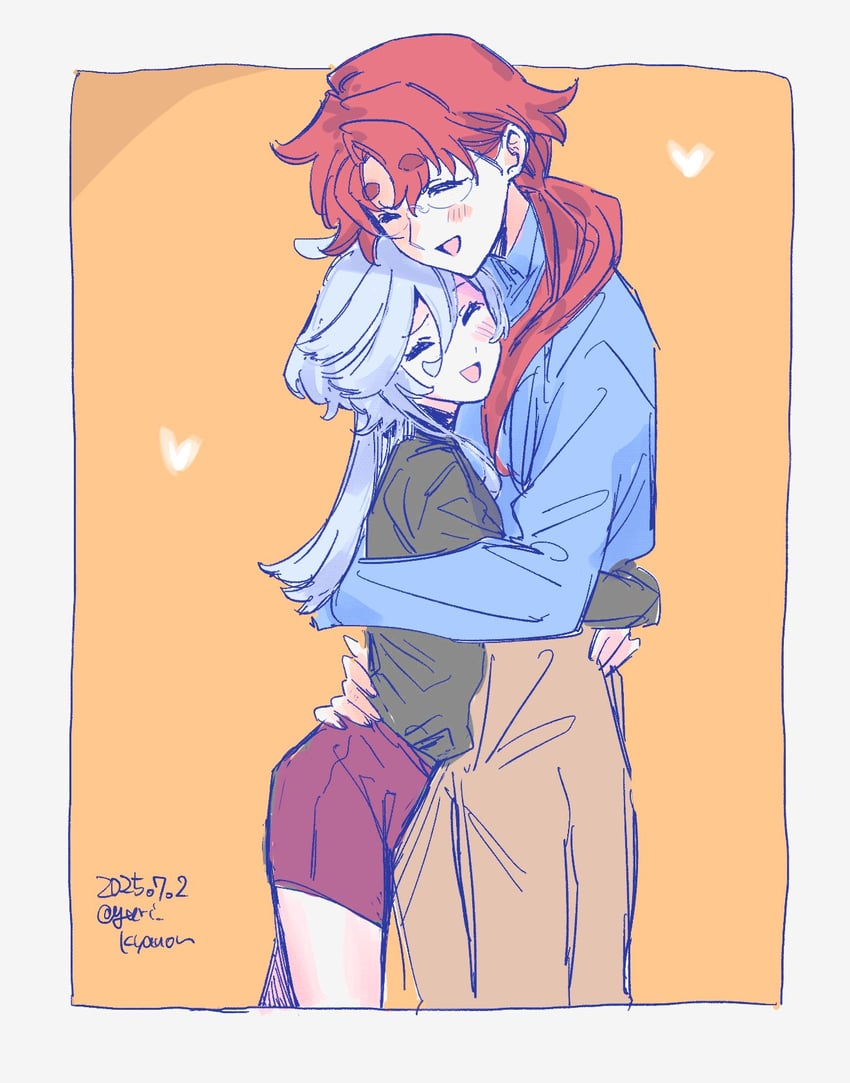 suletta mercury and miorine rembran (gundam and 1 more) drawn by yuri_kyanon